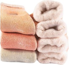 Soft  Warm Women  s Crew Socks - 3-Pack Bright Multicolor Thermal Winter Socks