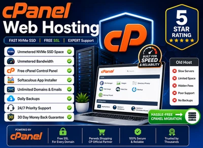 cPanel Web Hosting – ⚙️ Unlimited Fast SSD, Free SSL & Sites | $15.99/Year Offer - Image 1 of 4