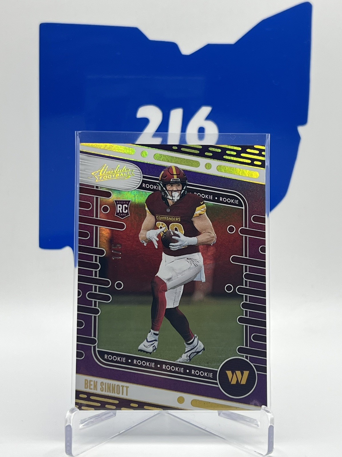 2024 Panini Absolute - #152 Ben Sinnott Purple /5 (RC) Washington Commanders