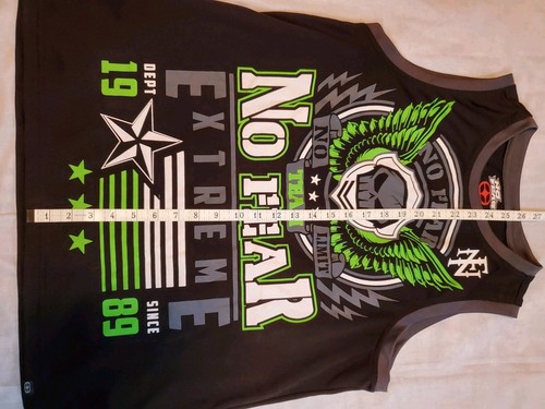 Team No Fear Extreme Black Graphic Sleeveless Tank Muscle Shirt Mens Medium - Picture 6 of 6