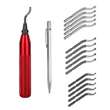 Burr Removal Kit with 15 High Speed Steel Blades and Pointed Cutter Pen Set