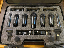 Nordell 7 Piece Drum Microphones Set - Includes 5 Rim Clips, 7 XLR 6m Cables