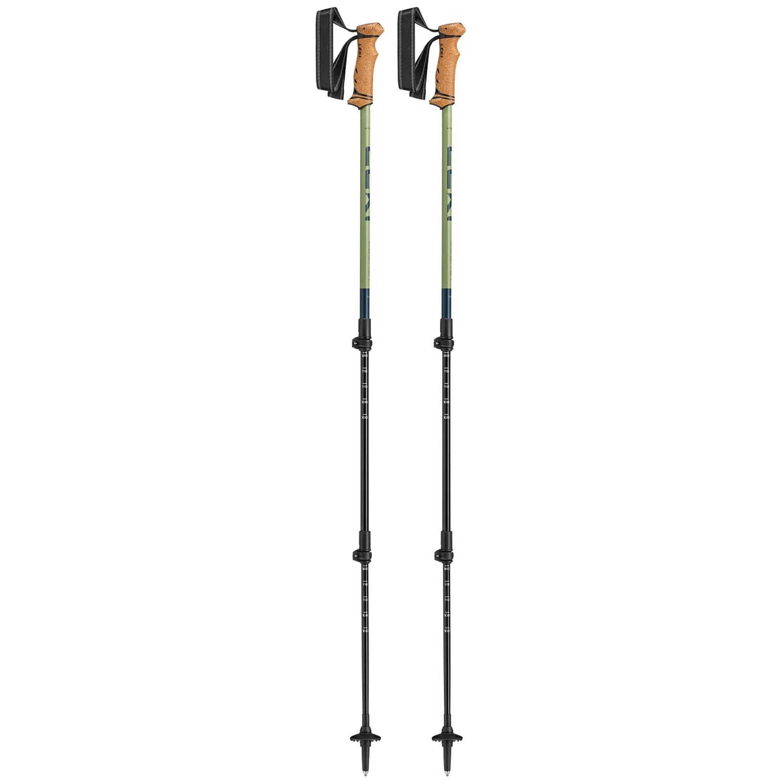 Leki Legacy Lite Walking Poles - Pair: Denim Blue/Dark Olive