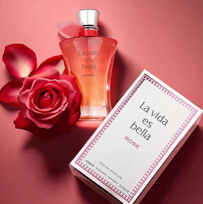 La Vida Es Bella Rose by Fragrance World 3.4 oz EDP Spray - New & Sealed