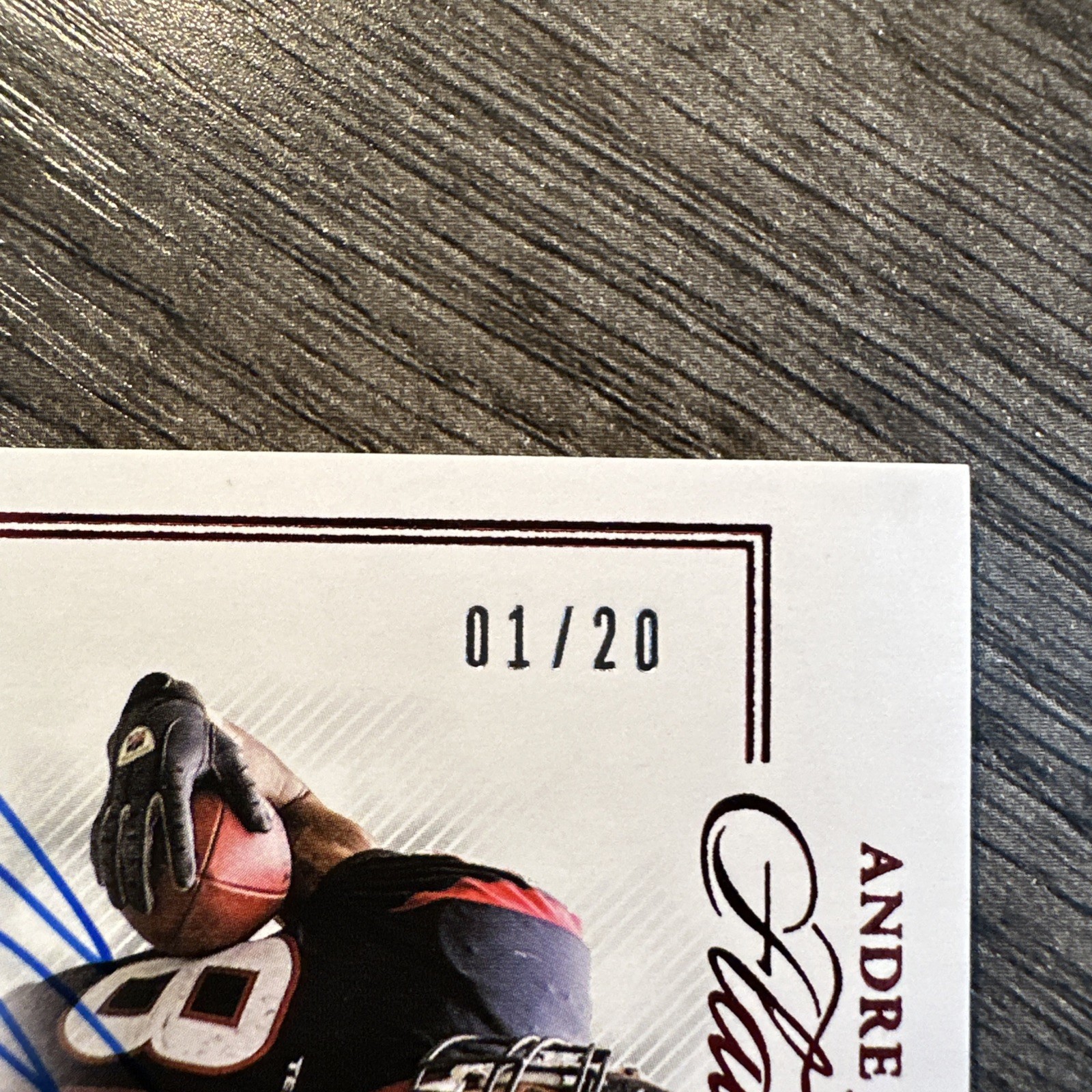 Andre Johnson 2025 Panini Flawless Dual Patch Auto Ruby 01/20 Texans Game-Used view 3