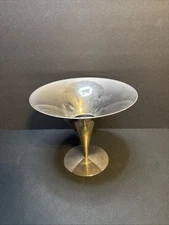 Mid Century Modern Arthur Salm Nickle Plated Silhouette Compote Bowl Dish 