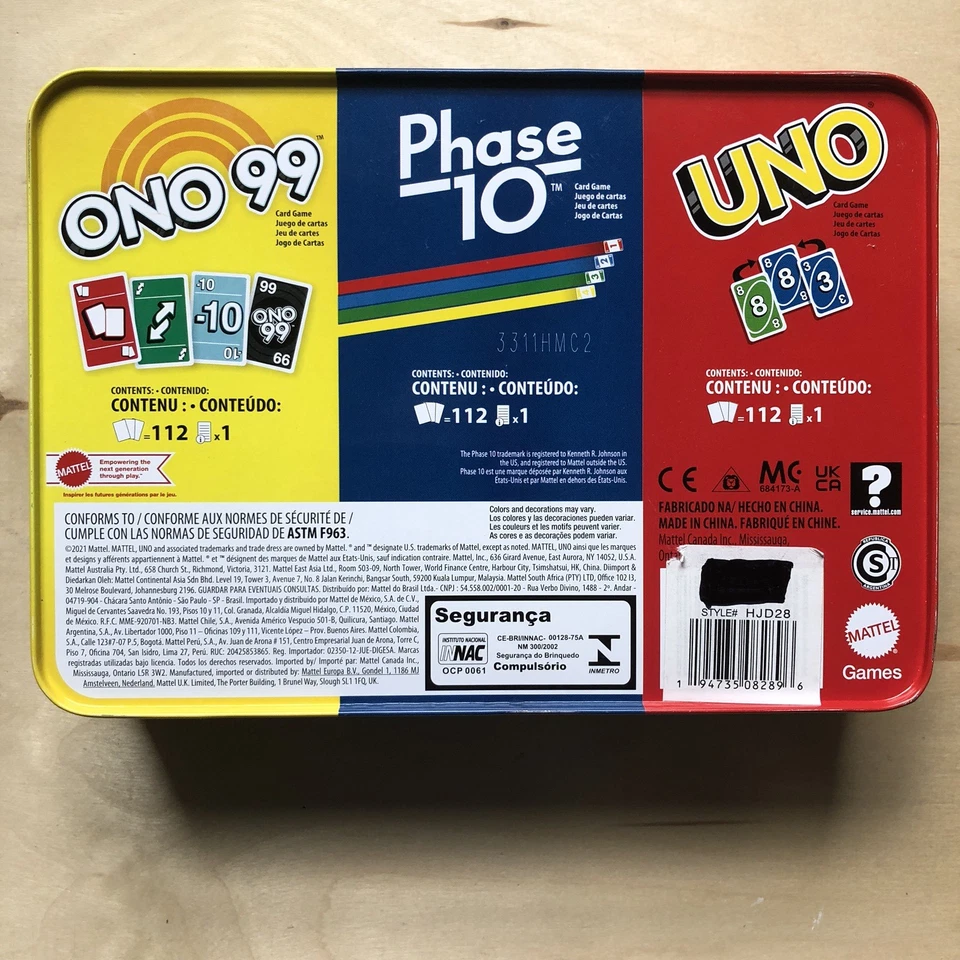 Set of 3 Card Games with UNO, Phase 10 & ONO 99, Travel Fun for Kids & Family... - Image 2 of 4