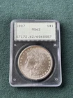 New Listing1887 Morgan Silver Dollar PCGS MS62 $1 UNC Philadelphia Old Rattler Slab