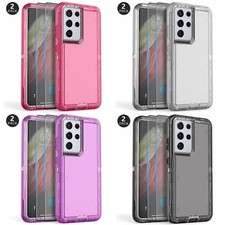 For Samsung Galaxy S21/S21 /S21 Ultra Case Clear Cover / Glass Screen Protector