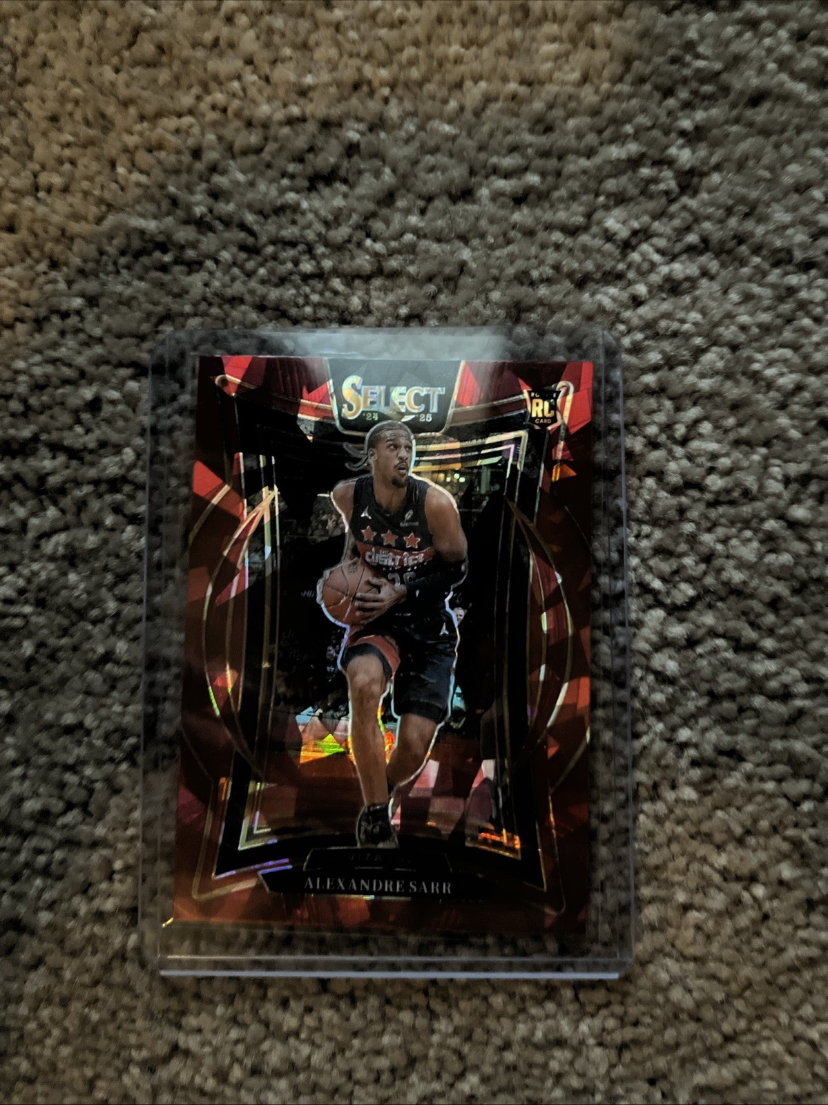 2024-25 Panini Select - Concourse Alexandre Sarr #73 Red Cracked Ice Prizm (RC)