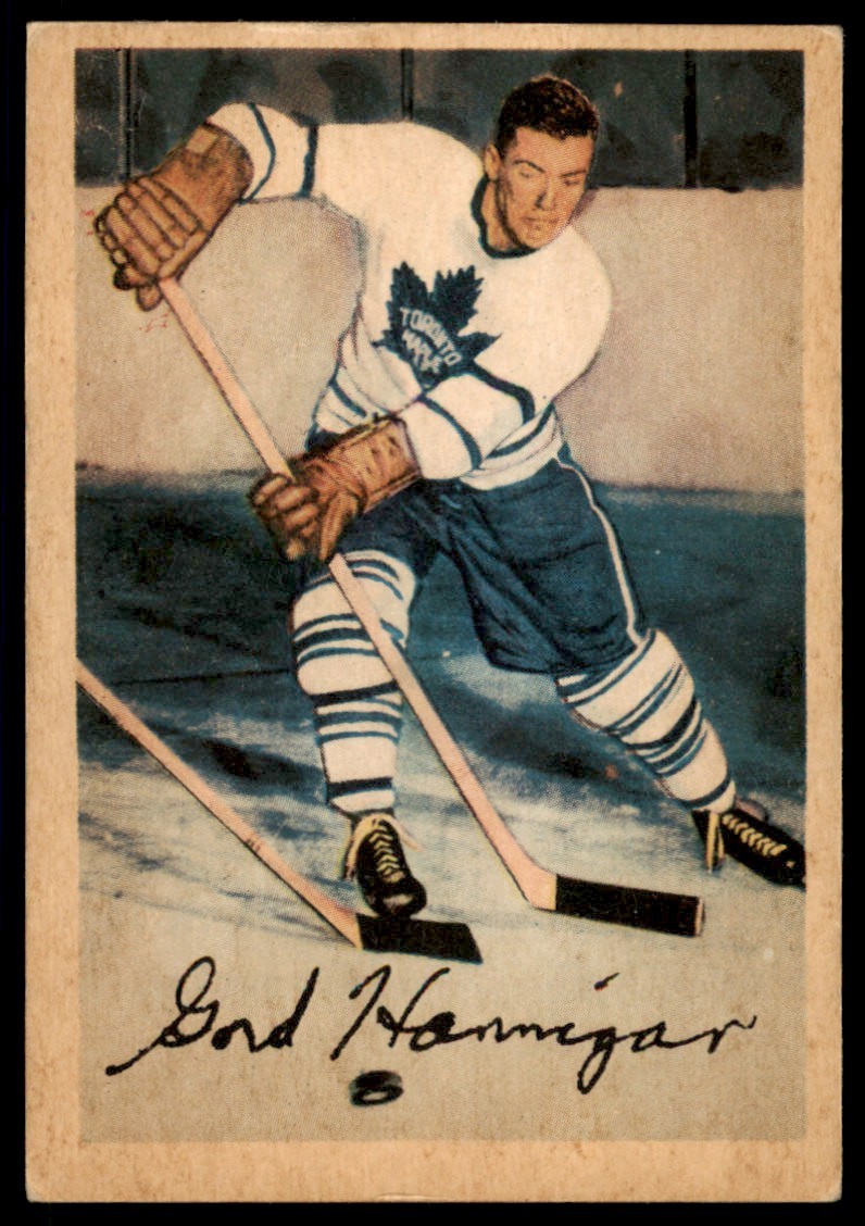 Gordie Hannigan #3 Hockey Cards 1953 Parkhurst trading card — raw and PSA graded price guide