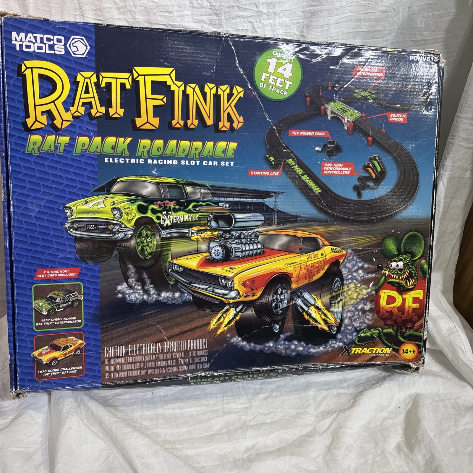 MATCO TOOLS RAT FINK Electric Racing Slot Car Set As-Is Incomplete PDNV615 GUC