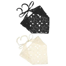 VOCOSTE 2pcs Crochet Bandanas, Floral Head Scarf, Headbands... 