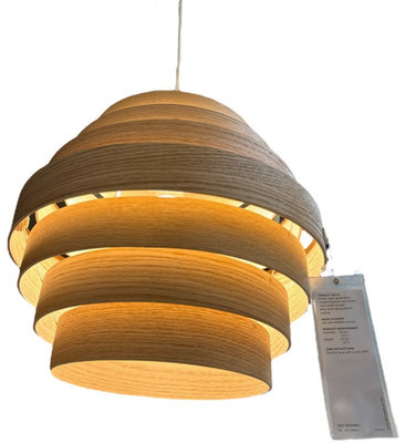 New IKEA DYKARKLOCKA Oak Veneer Pendant Lamp Shade 40 cm (16
