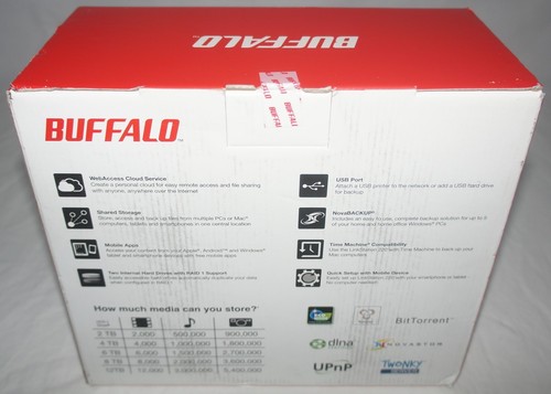 New BUFFALO LinkStation LS220 NAS Home Office Private Cloud Data Storage w/12TB - Photo 2/3