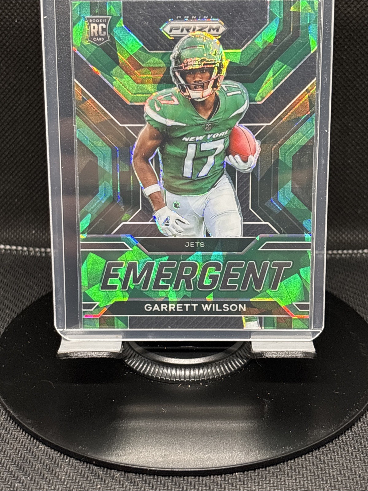 Garrett Wilson 2022 Panini Prizm GREEN ICE Emergent #E-6 Rookie RC