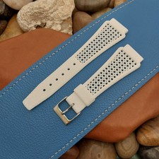 Vintage 20mm Swiss White Tropical Diver Unused Classic 1960s-1970s Watch Strap