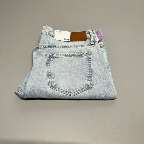 Aeropostale Low Rise Baggy Jeans Women 14R Light Wash Y2K 100% Cotton Denim - Picture 7 of 14