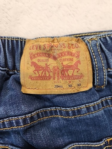 Levis Youth Slim Straight Elastic Waist Boys Sz 20 Regular W30 x L30 Medium Wash - Picture 12 of 17
