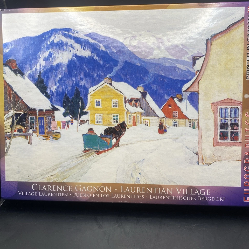 C. Gagnon Winter Morning In Baie-St-Paul Eurographics 1000 Piece Puzzle Fine Art - Image 3 of 4