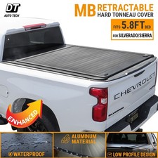 5.8ft 2007-2026 Chevy Silverado 1500 Mb Retractable Hard Tonneau Cover Enhanced
