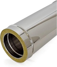 Double Wall Insulated Stainless Steel Flue Pipe 25cm - Various Misu