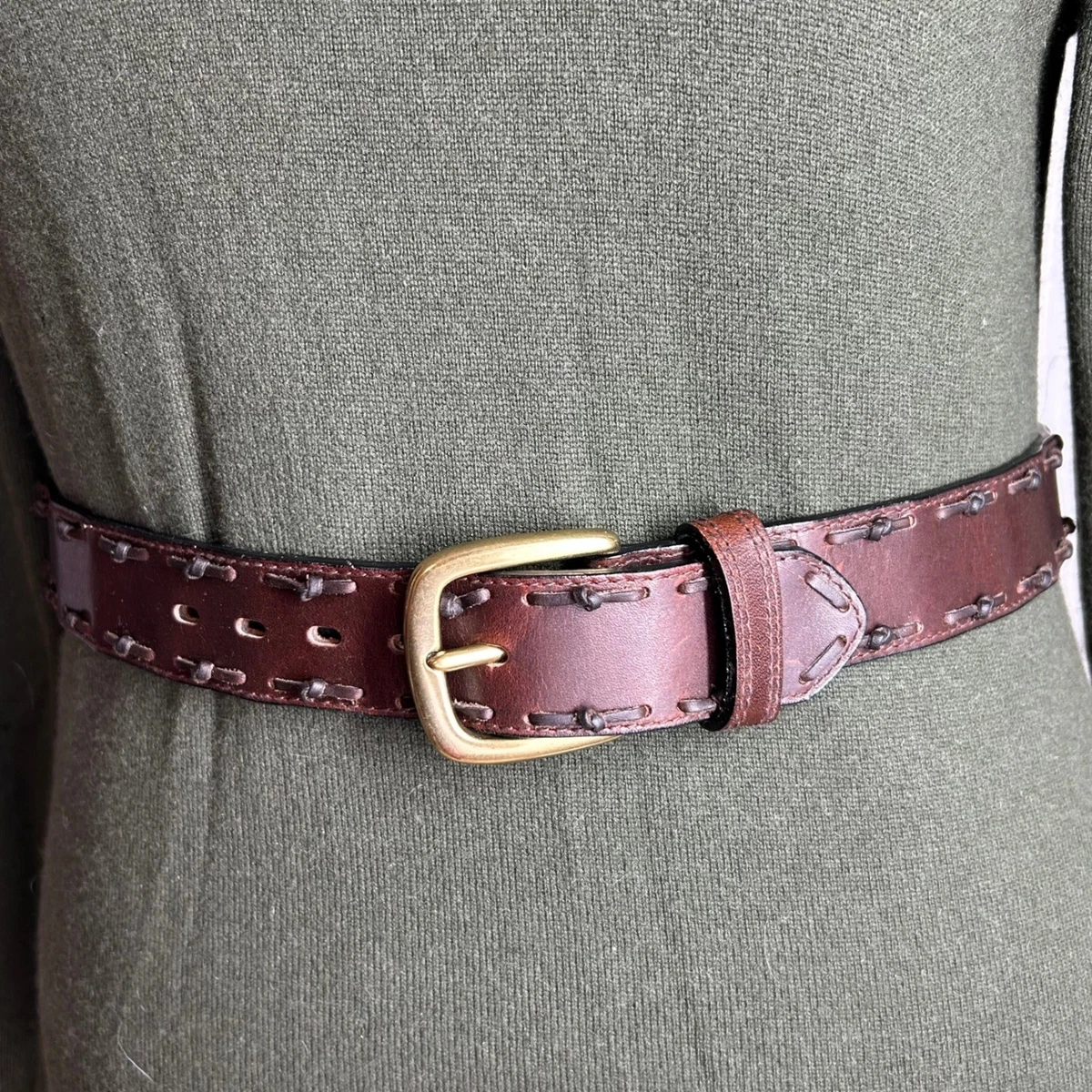Ariat Vintage Distressed Western Rodeo Chic Stone Studded Belt Size 38/95 Leather Solid Cowboy Belts for Women for sale | eBay main image 3