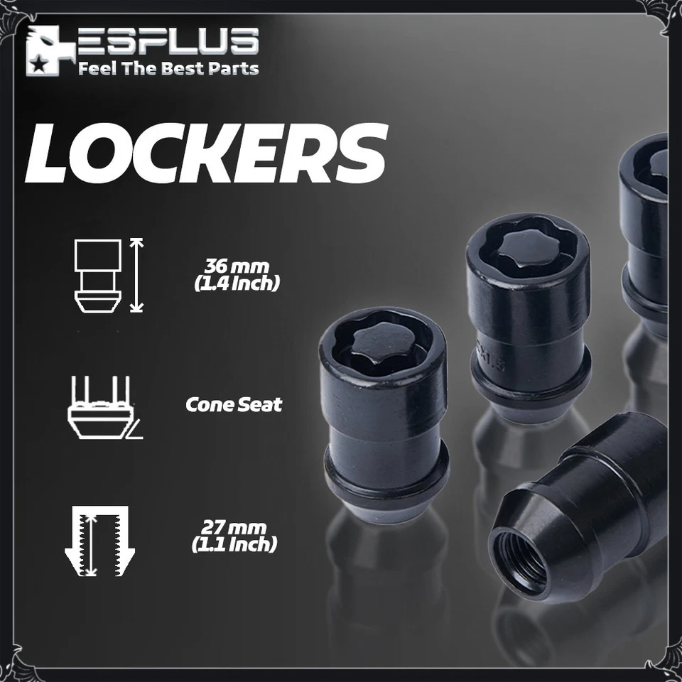 4 Pc Acura Universal Wheel Lock Set 12x1.5 Black Fit CSX/ILX/MDX/NSX/TLX/TSX etc - Image 3 of 4