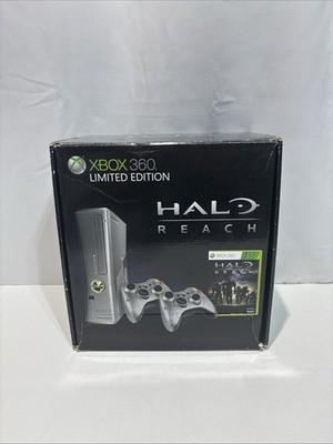 Microsoft Xbox 360 S Halo Reach Limited Edition Silver Console See Description