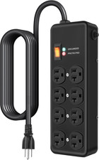 Heavy Duty Surge Protector 20Amp,Metal Power Strip with 8 Outlets,Wall Mount Sur