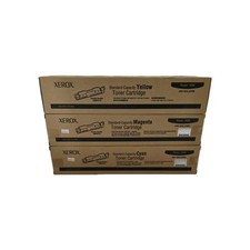 3 Genuine XEROX Phaser 6360 Standard Toner Cartridges Yellow/Cyan/Magenta New