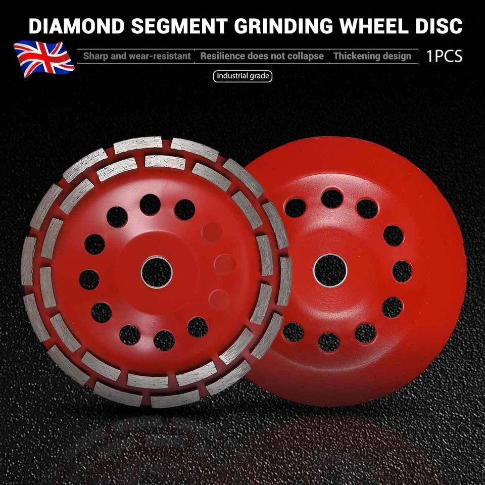 UK Diamond Segment Grinding Wheel Cup Disc Grinder Concrete Granite Stone Cut - Image 3 of 4