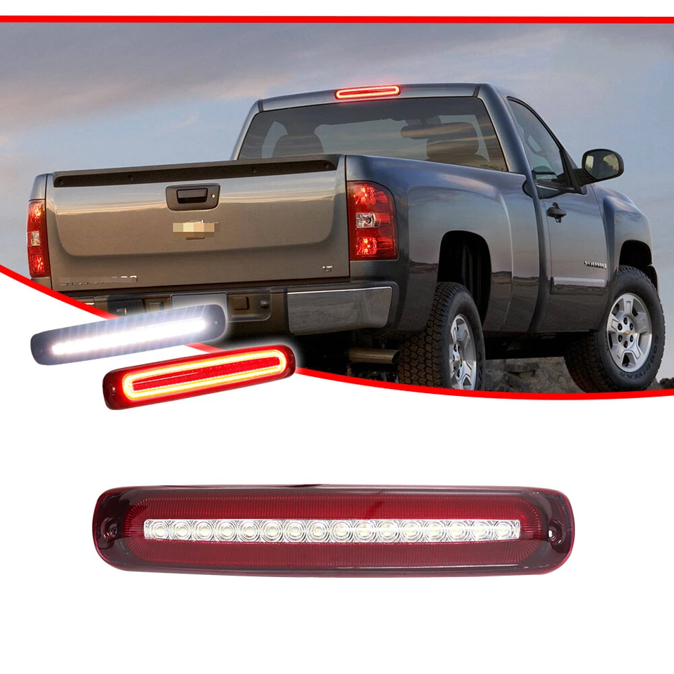 For 99-07 Chevy Silverado GMC Sierra Rear LED 3rd Third Brake Cargo Tail Lights - Image 3 of 4