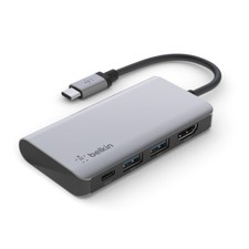Image of Belkin USB-C 4-in-1 Multiport Adapter - Refurbished