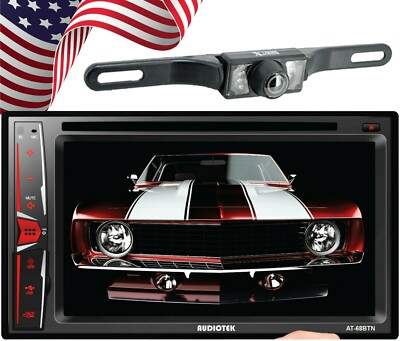 Audiotek AT-68BTN 6.2'' Touch Screen Radio Mirror Link+ Rearview Camera XV95BK 