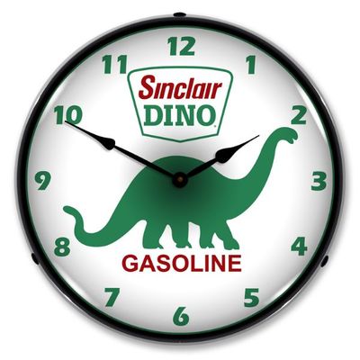 NEW SINCLAIR DINO L.E.D.  LIGHTED RETRO CLOCK - FREE SHIPPING* & HANDLING