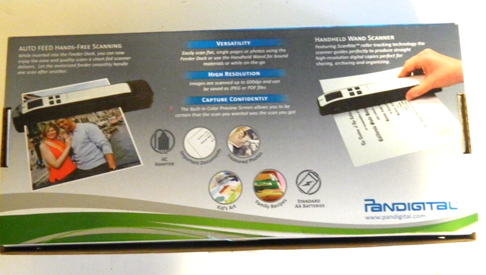 Pandigital Handheld Wand Scanner With Feeder Dock and SD Card Red PANSCN09RD New - Image 3 of 4