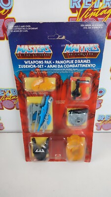 Mattel 1983 He-man Masters of The Universe MOTU Weapons Pak No