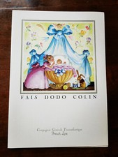 Menu paquebot LIBERTÉ ♦ FRENCH LINE CGT 1956 ♦ Fais Dodo Colin par MERCIER