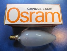 SELTENE OSRAM Glühlampe Riesen Kerze matt 60W E14 Kerzenlampe MADE IN ENGLAND