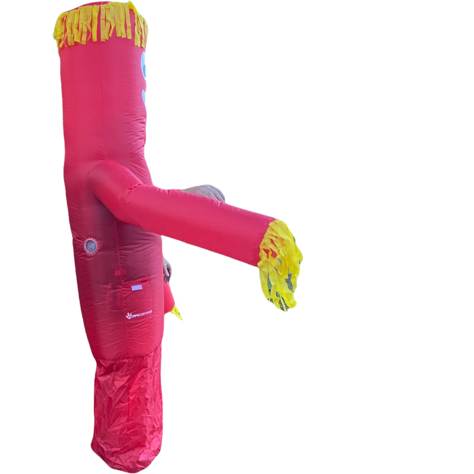 Disfraz inflable rojo brazo ondulado chico publicidad talla adulto ¡VER VIDEO! Foto 3 de 4