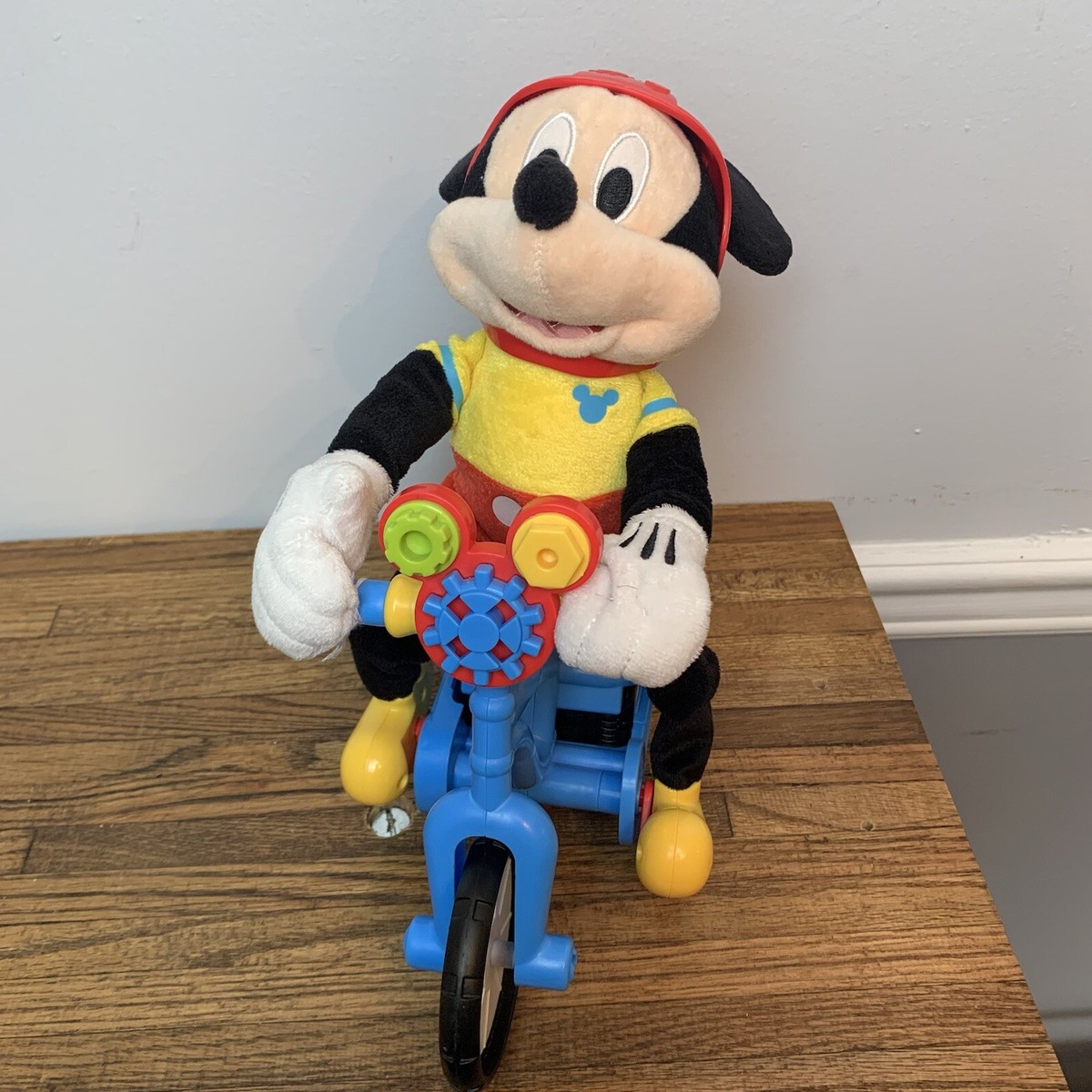 Vintage Mickey Mouse On Tricycle Bike Battery Operated Talking Toy
