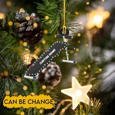 Personalized Exercise Bench Ornament, Gym Ornament, Fitness Workout Ornament