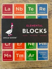 Uncle Goose Periodic Table of Elements 20 Wood  Blocks Brand New Sealed