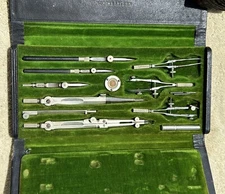 VTG KEUFFEL & ESSER CO N896 TYPE COMPASS DRAFTING TOOL COMPLETE SET-NORTHEASTERN