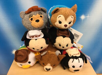 Disney Store FRONTIERLAND 3½'' Mini Plush Tsum Tsum Complete Set of 7 NWT