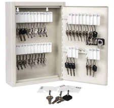 Key Box, Key Cabinet with 40 Hooks for Key Organizer, Security Key Lock Box Wall