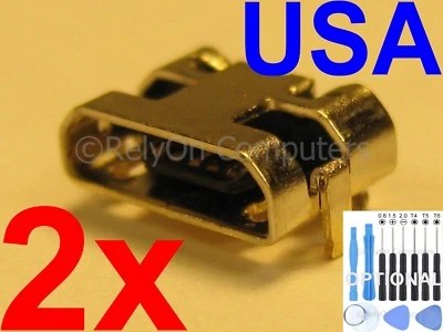 2x OEM Type Micro USB Charging Port Sync For Amazon Kindle Fire 7 Kids Edition