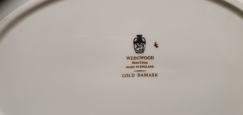 Set of WEDGWOOD Gold Damask sauce boat soup plates espresso cups oval dish - Picture 11 of 23