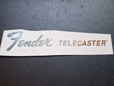 Fender Telecaster Headstock Decal for Guitars Solid Silver